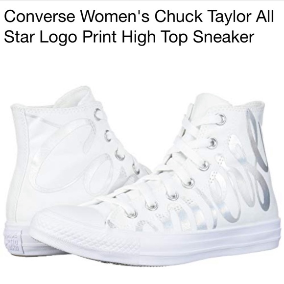 🆕⭐️ Chuck Taylor AS Logo Print Hi Top Trainer WHT - Picture 5 of 15